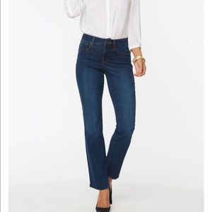 Theory Dark Wash Straight Leg Hi-Rise Jeans